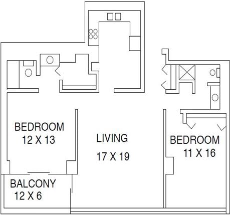 Floor Plan - 2 bedroom