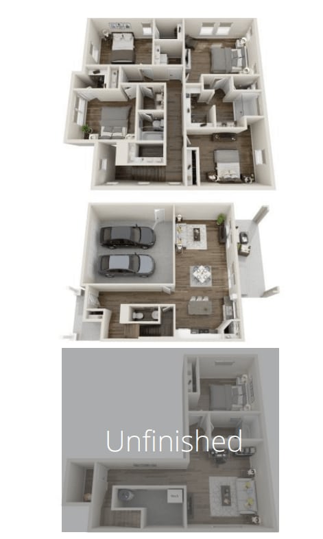 Floor Plan - Trevi (Unfinished Basement)