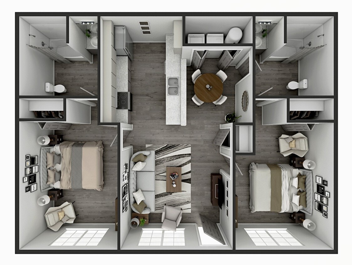 Floor Plan - 2 Bedroom, 2 Bathroom