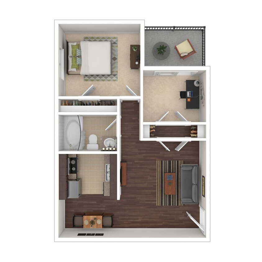 Floor Plan - 2Bed/1Bath