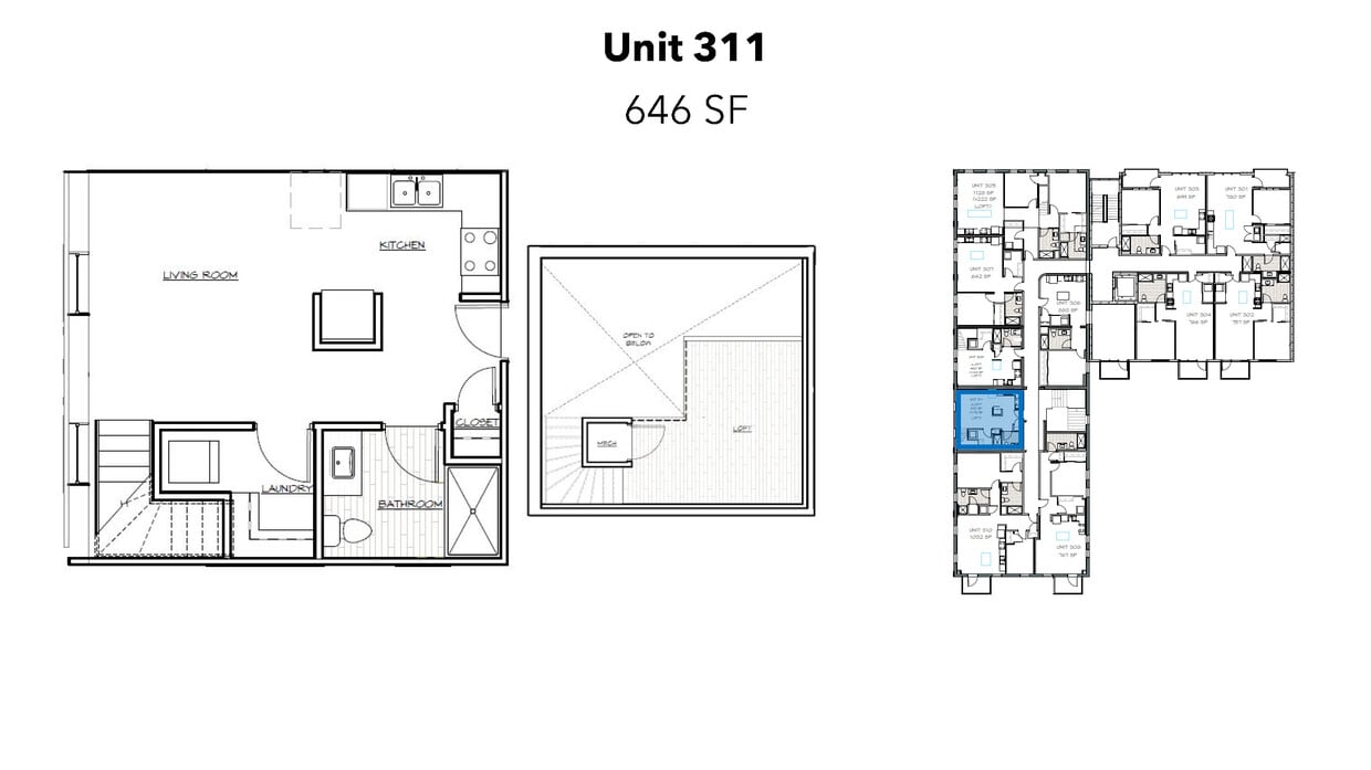 Floor Plan - 1B/1B Loft