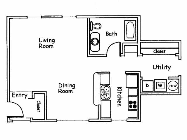 Studio - 0 Bedroom, 1 Bath