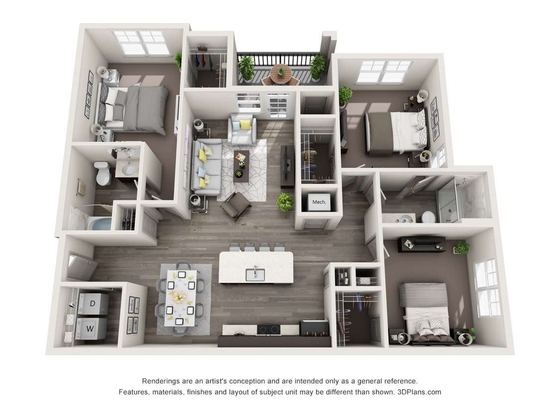 Haven on Tucker_C2.jpg - C2 - Three Bedroom, Two Bathroom
