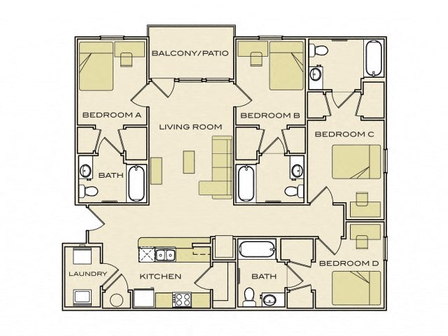 Floor Plan - 4x4
