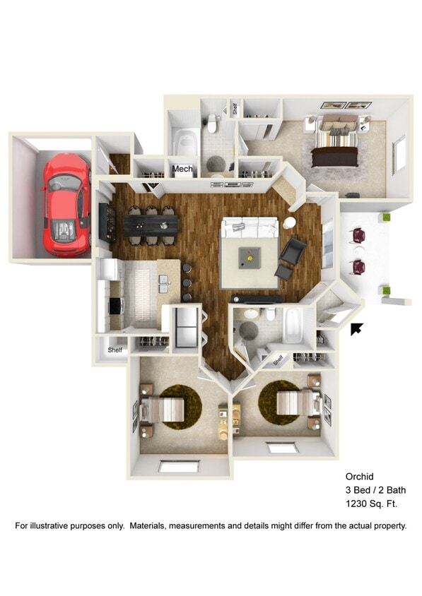 Villas at Gateway - Orchid - 2 Beds - 2 Baths - 1230 Sq. ft. - Orchid