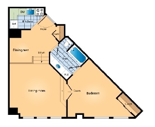 1BR/1BA - 1 bedroom