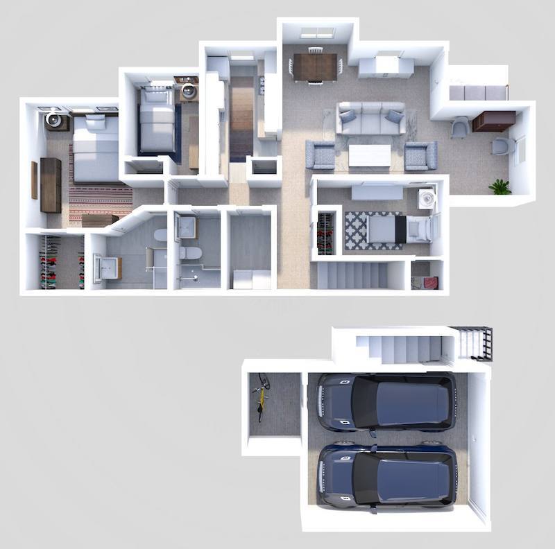 Floor Plan - Phase II - 3 Bed 2 Bath