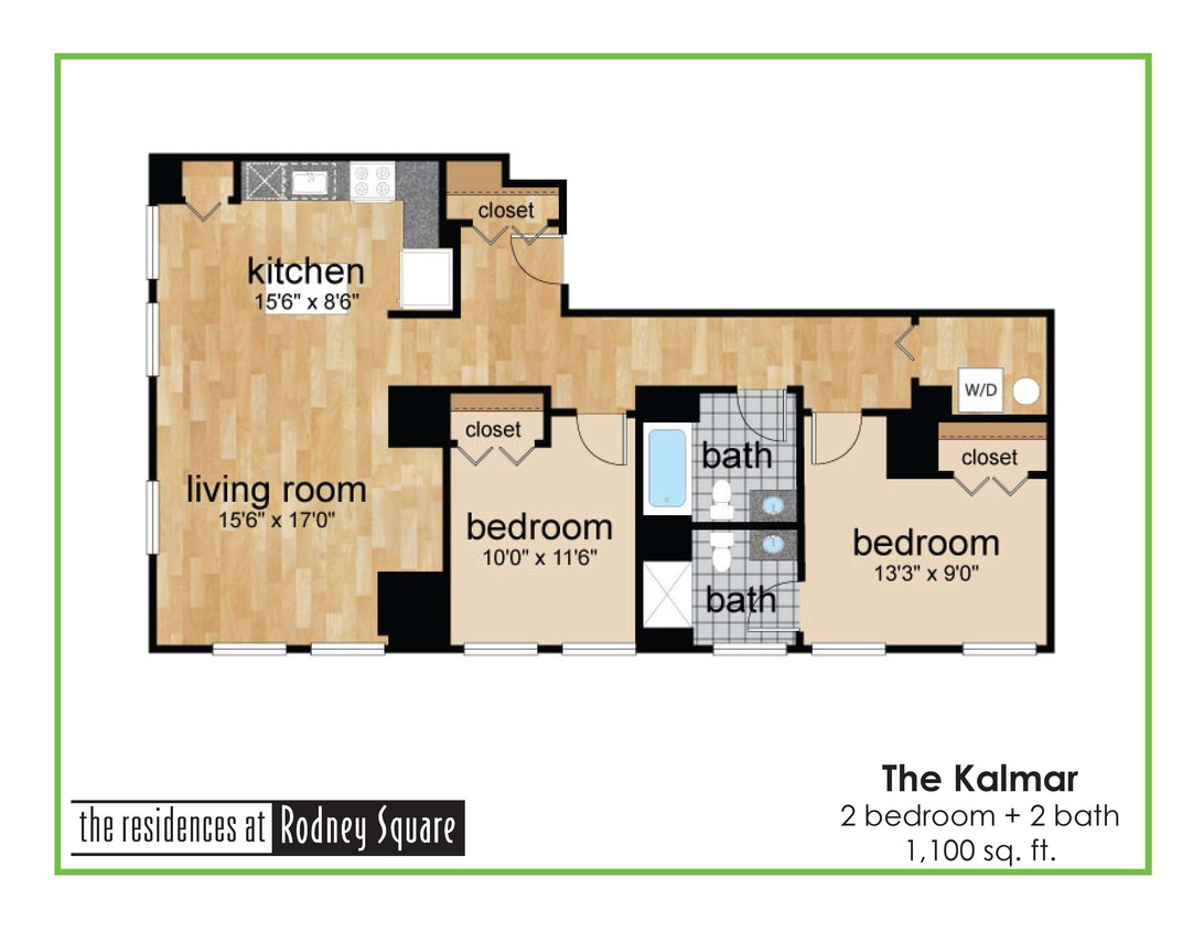 Floor Plan - Kalmar Two Bedroom