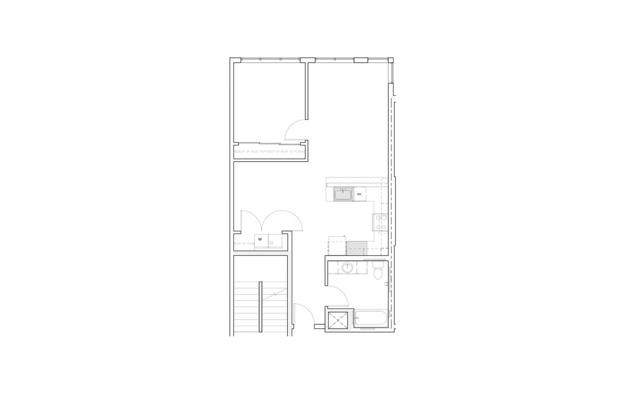 Floor Plan - 1 Bed/1 Bath-CIK1