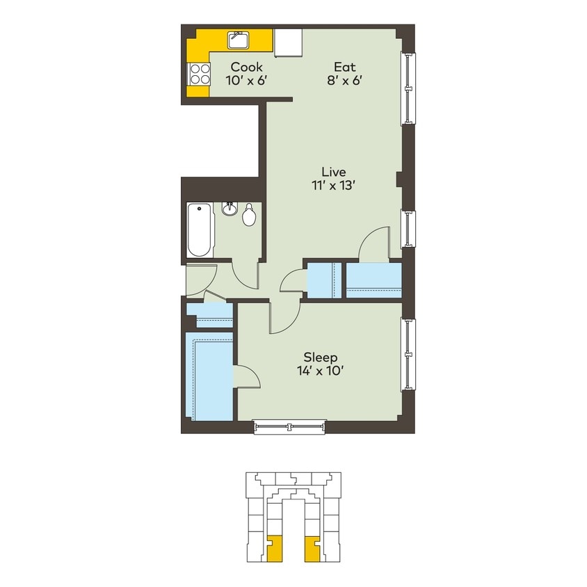 Floor Plan - 301w-1aa