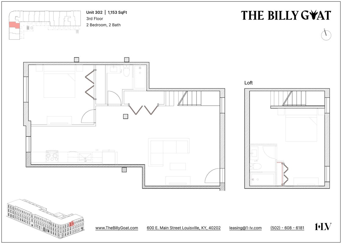 Unit 302 Floor Plan - 2 Bedroom Suite