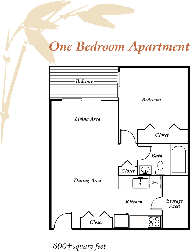 Floor Plan - One Bedroom