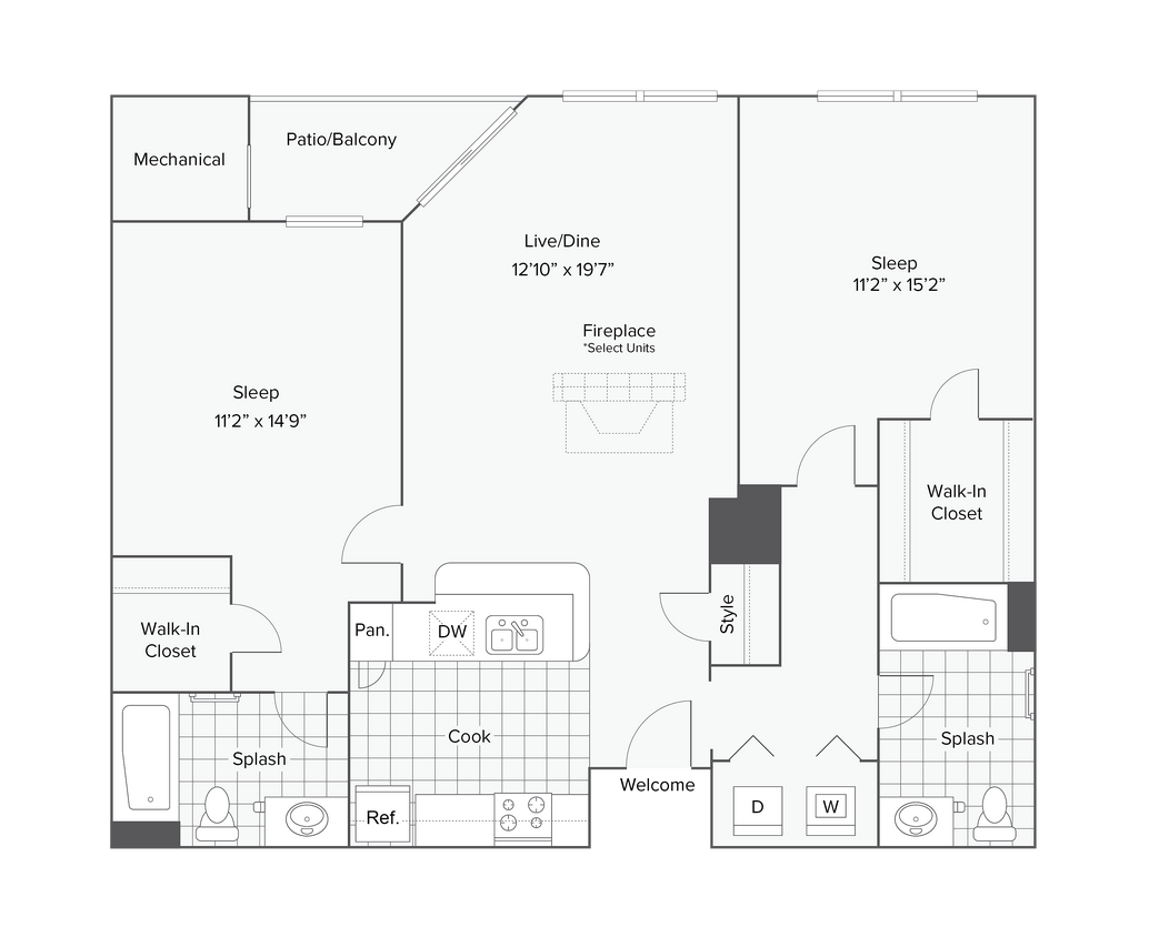 Chelsea | 2-Bedroom Floorplan - Chelsea
