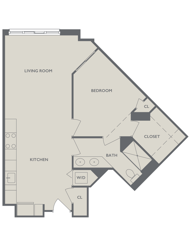 Floor Plan - One Bedroom B