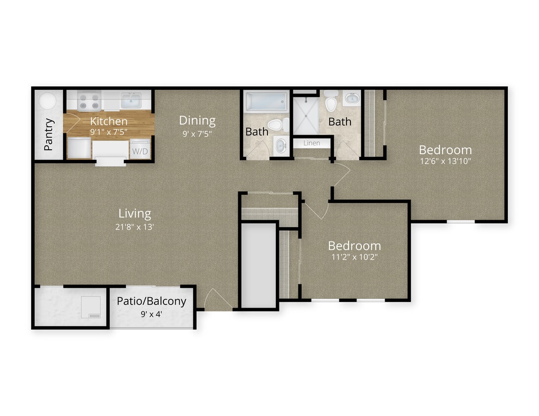 Redwood I - 2 Bedroom/2 Bath - 2 Bed x 2 Bath - Redwood I