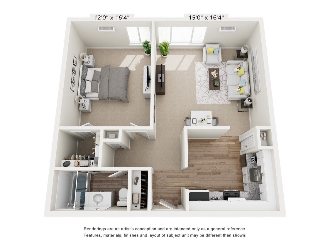 Floor Plan - ONE BEDROOM B