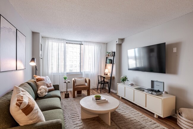 Living spaces flooded with natural light at 15 Bank Apartments in White Plains, NY 10606 - 15 Bank Apartments