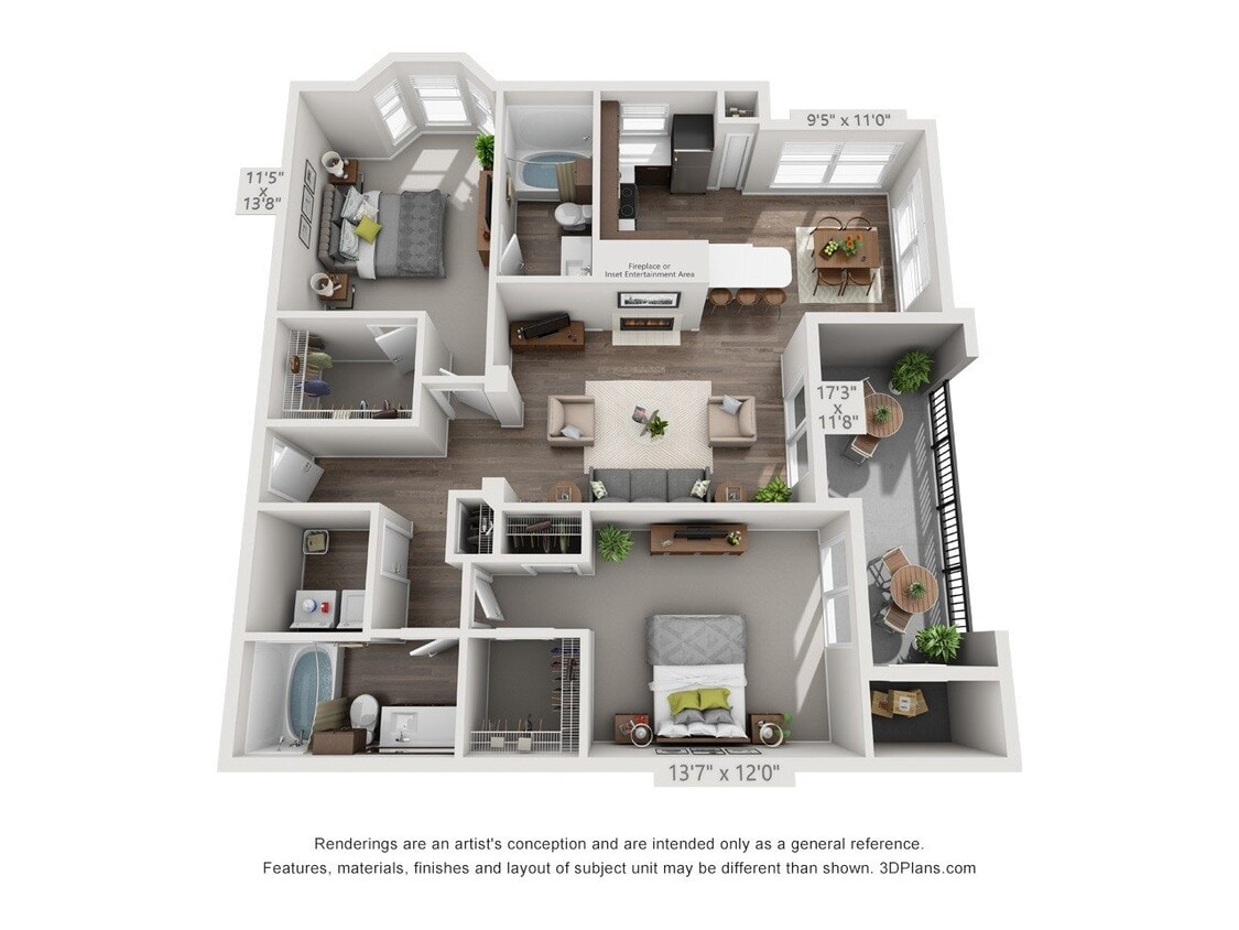 Floor Plan - Andover Park 1B2