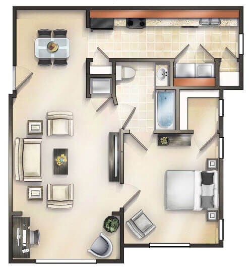 Floor Plan - The Chester with Sunroom