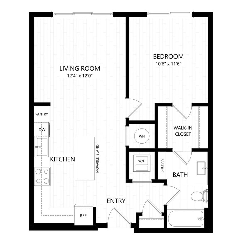 Floor Plan - A1 -1x1