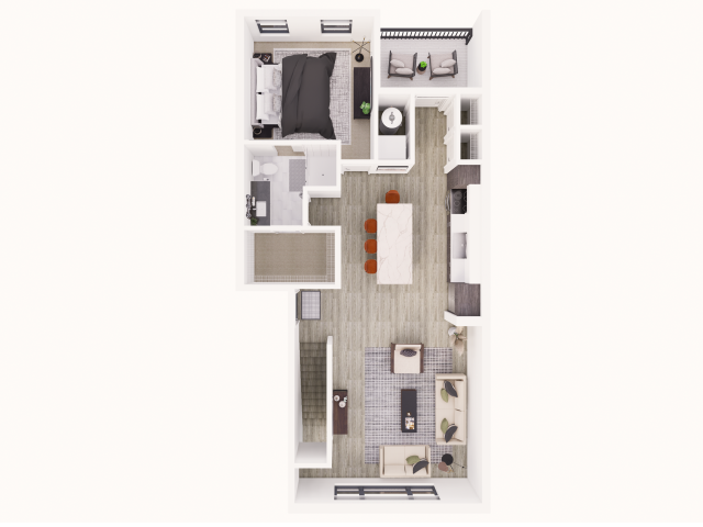 Top Floor of townhome - Type W2