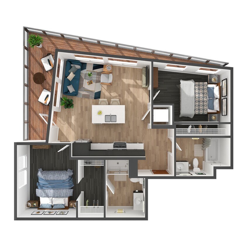 Floor Plan - 2 Bed/2 Bath-B5