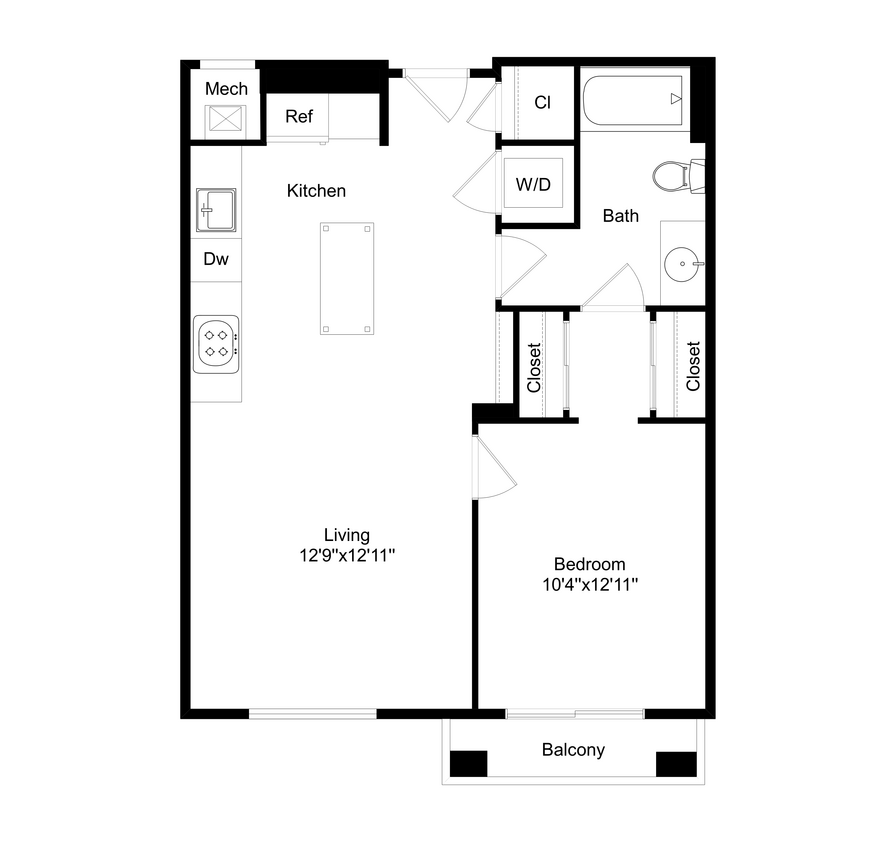 Floor Plan - 1B4