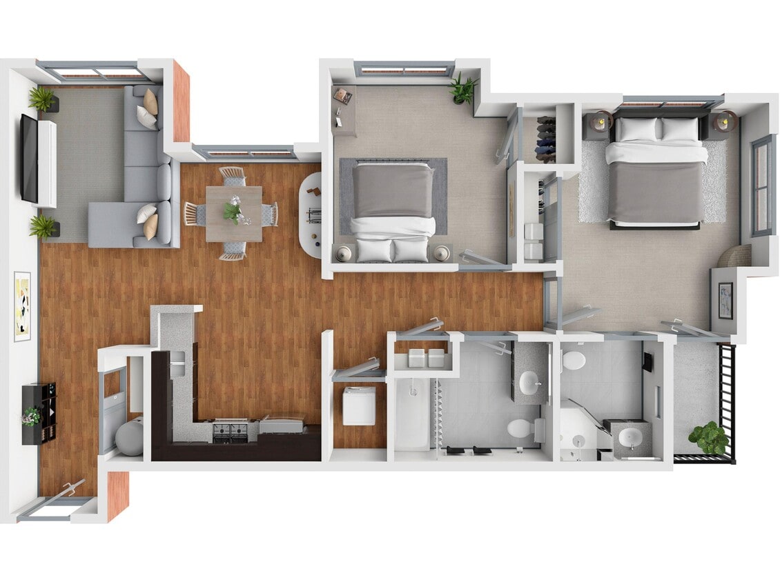 Floor Plan - 2x2a