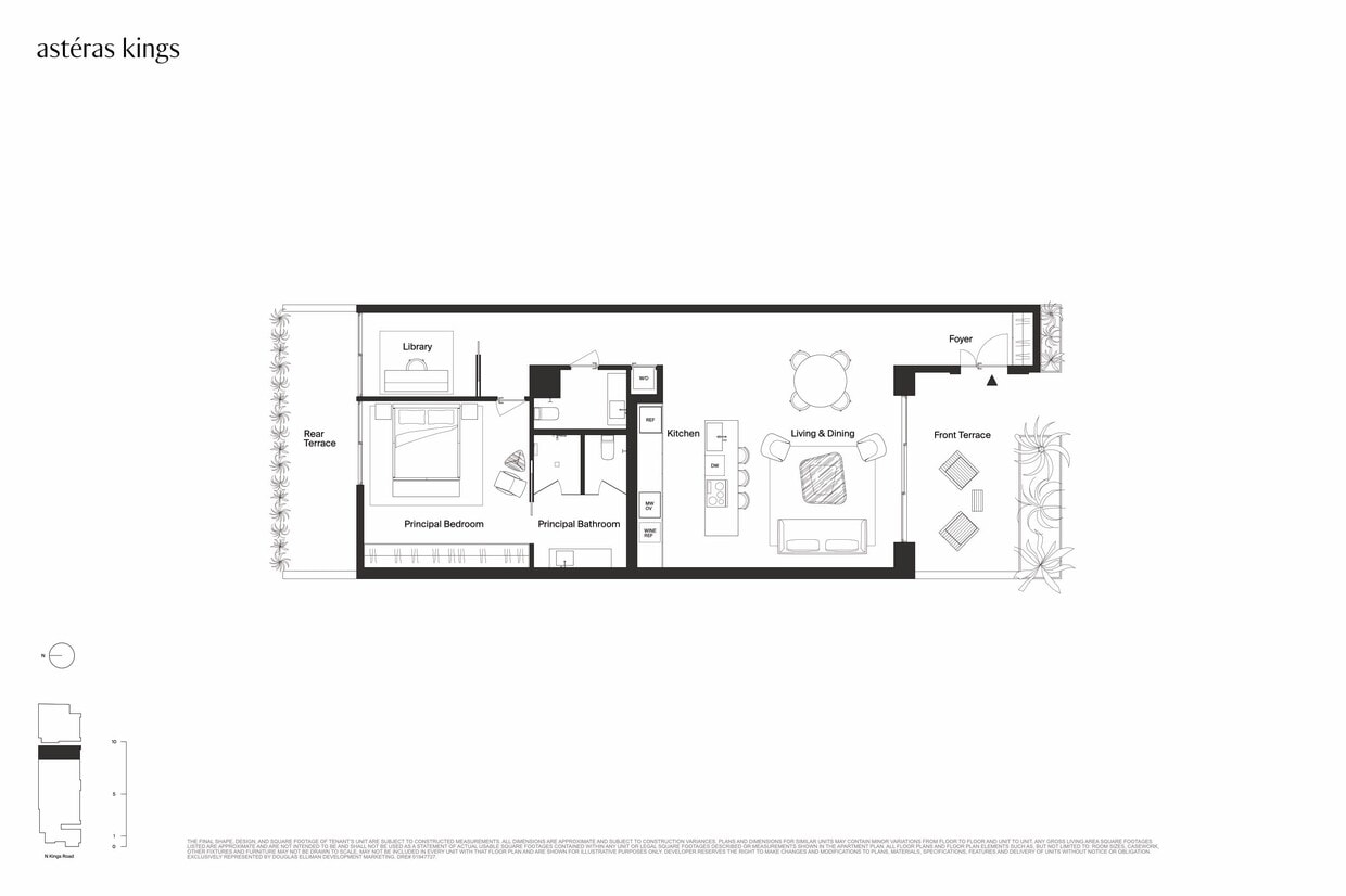 Floor Plan - 1 Bedroom and Office