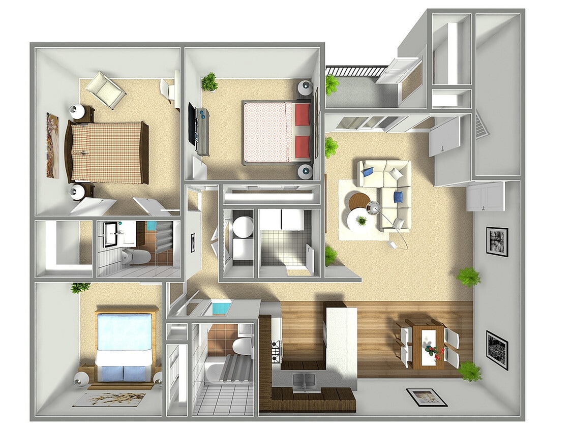 708196169-elevated-lavender-3bed-1-bath-1350-sqft-3d-photo - Lavender