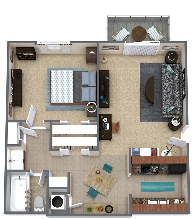 Floor Plan - 1BR