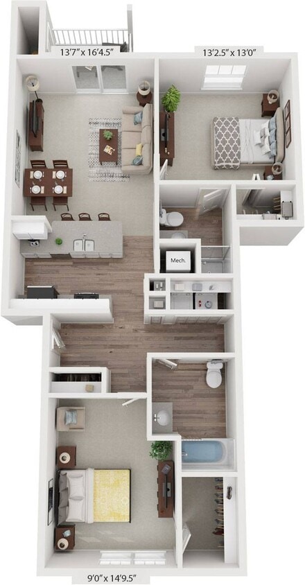 Floor Plan - Signature Two Bedroom