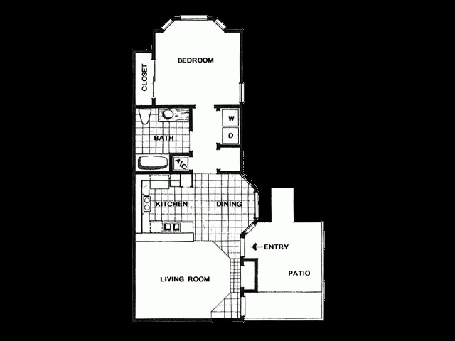The Aspen - 1 Bedroom 1 Bath