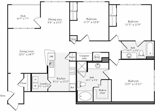 Floor Plan - 3+ Bedrooms A