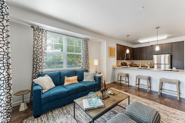 2BR, 2BA - Living Room - The Artisan