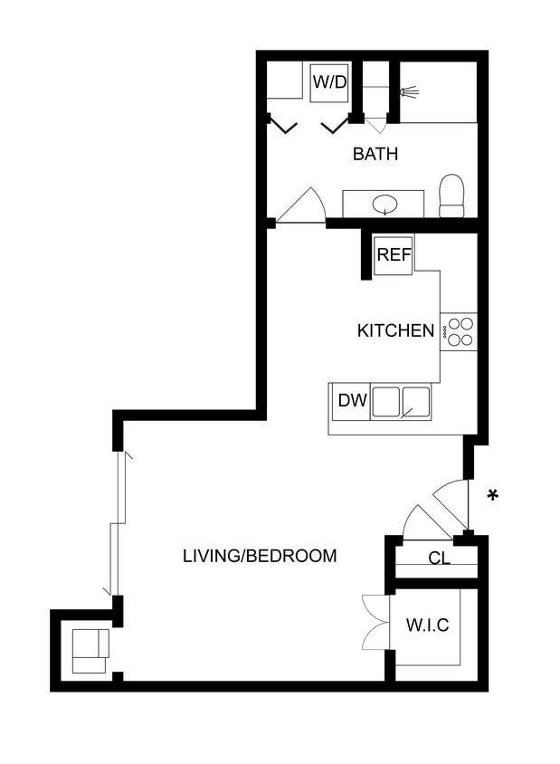 Silver Spring | Studio Floorplan - Silver Spring