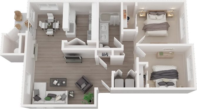 Floor Plan - 2X1 B Renovated