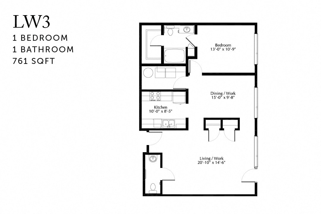 Floor Plan - A19 One Bedroom