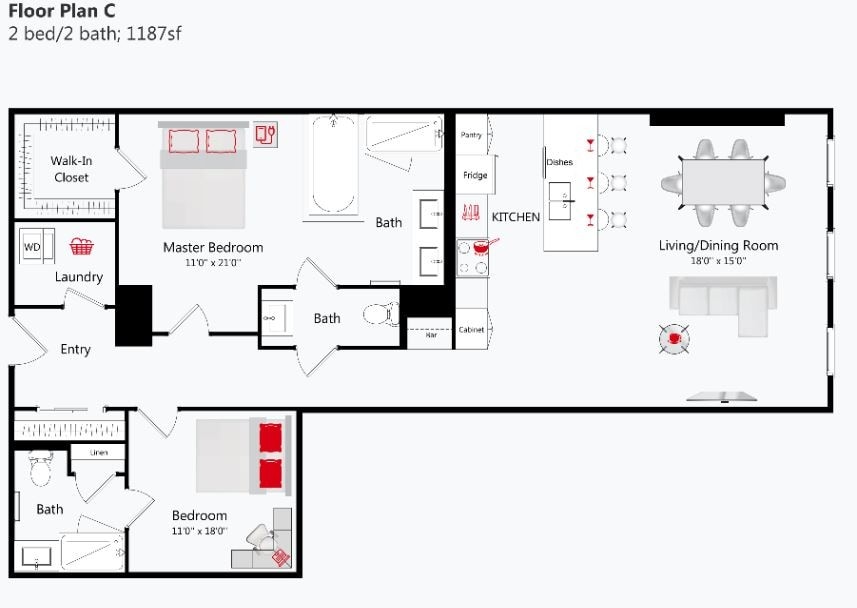 Floor Plan - Luxury Suite C
