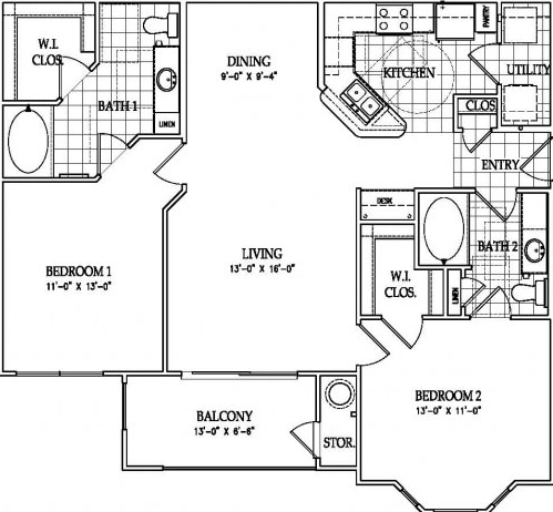 2BR/2BA - 2BD/2BA (Type 2)