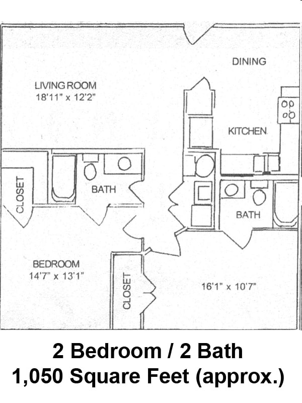 2BR/2BA - The Mathew