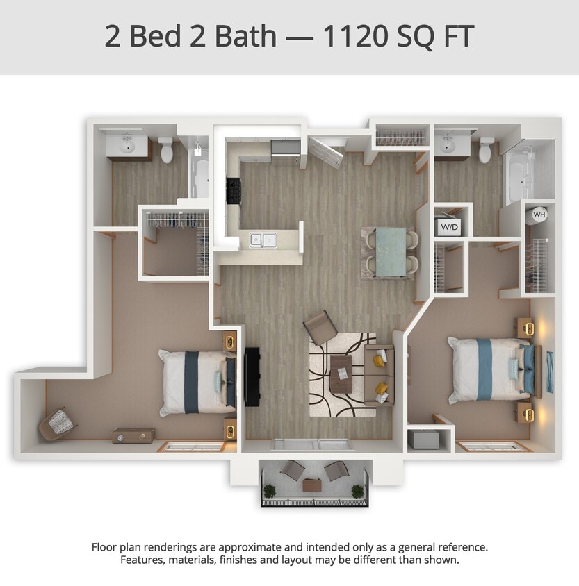 Floor Plan - 2 Bed 2 Bath (B7)