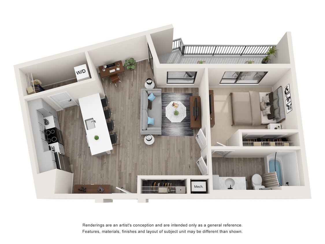 Cancer - 1 Bed, 1 Bath, 779 sq. ft. - Cancer