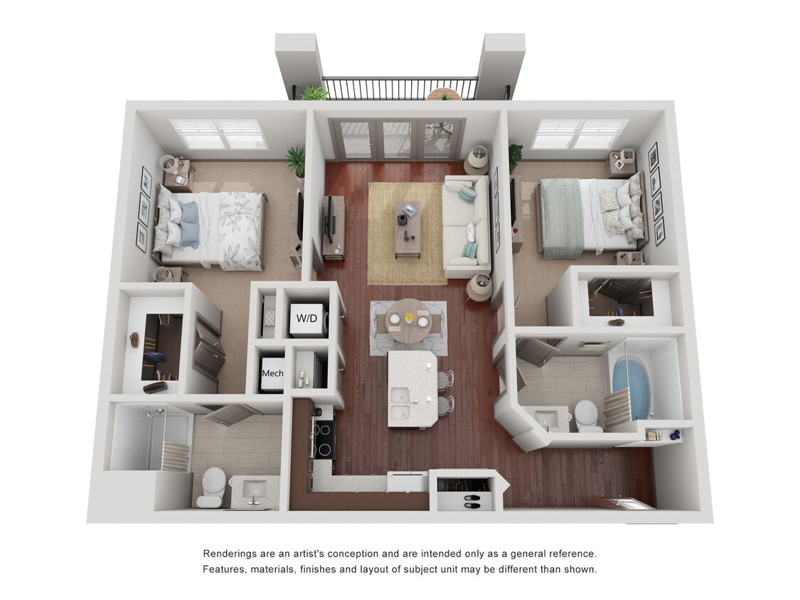 Floor Plan - B894 Two Bed Floor Plan