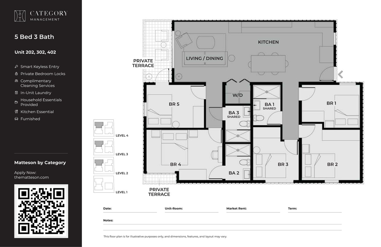 5 Bed 3 Bath - Type E - Private Bedroom in Shared 5 Bed 3 Bath-E