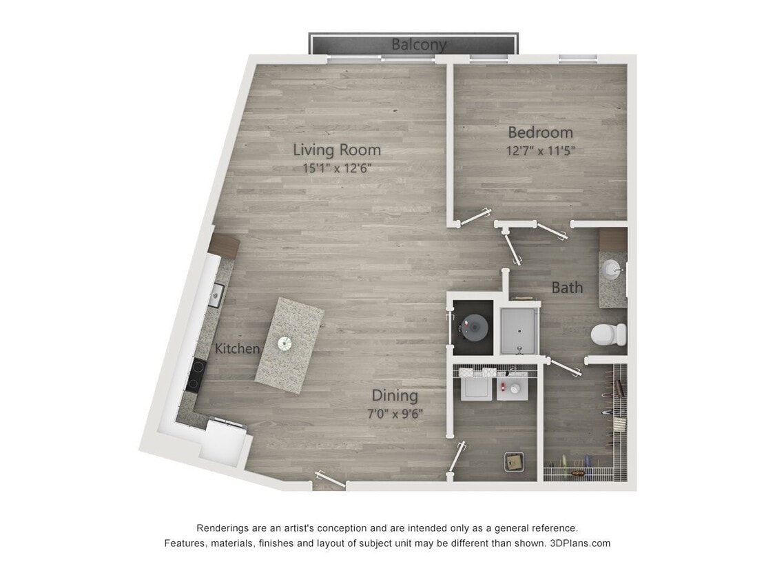 Novel NoDa - A5a - 1 Beds - 1 Baths - 945 Sq. ft. - A5a