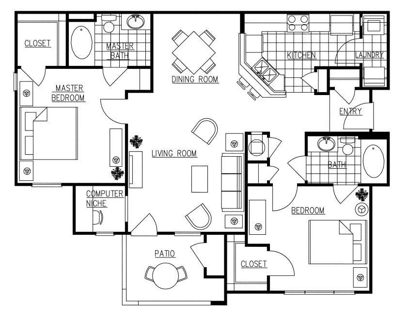 Floor Plan - Two Bedroom