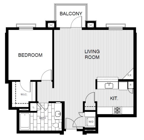 Floor Plan - 1x1 LG View 924