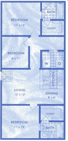 3BR/2BA - 3x2 1010 SF