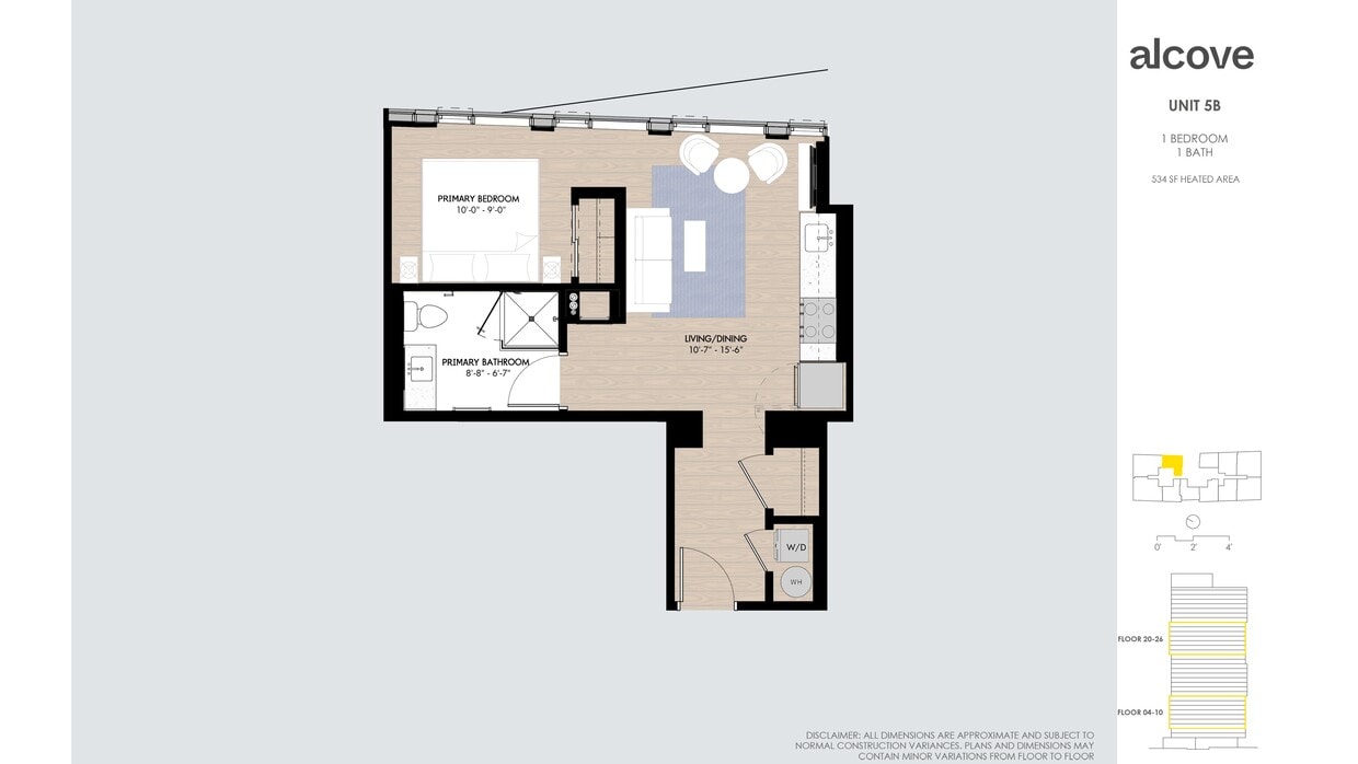Floor Plan - Alcove One Bedroom 05 Tier 2